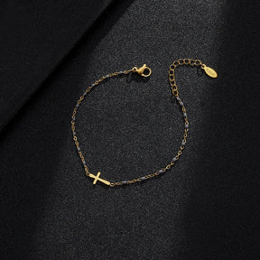 Hemelse Kruis Armband - Duurzaam Roestvrijstaal met Luxe Gouden Charme!