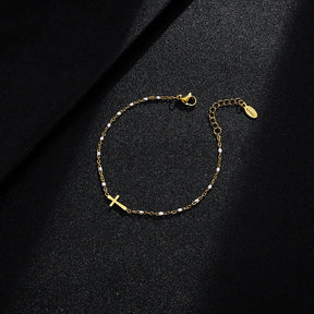 Hemelse Kruis Armband - Duurzaam Roestvrijstaal met Luxe Gouden Charme!