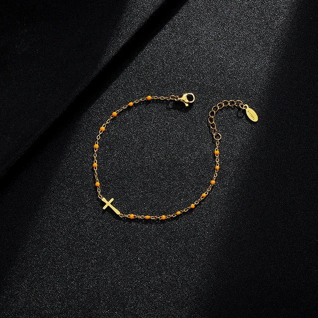 Hemelse Kruis Armband - Duurzaam Roestvrijstaal met Luxe Gouden Charme!