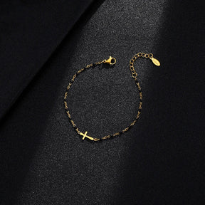 Hemelse Kruis Armband - Duurzaam Roestvrijstaal met Luxe Gouden Charme!