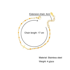 Hemelse Kruis Armband - Duurzaam Roestvrijstaal met Luxe Gouden Charme!