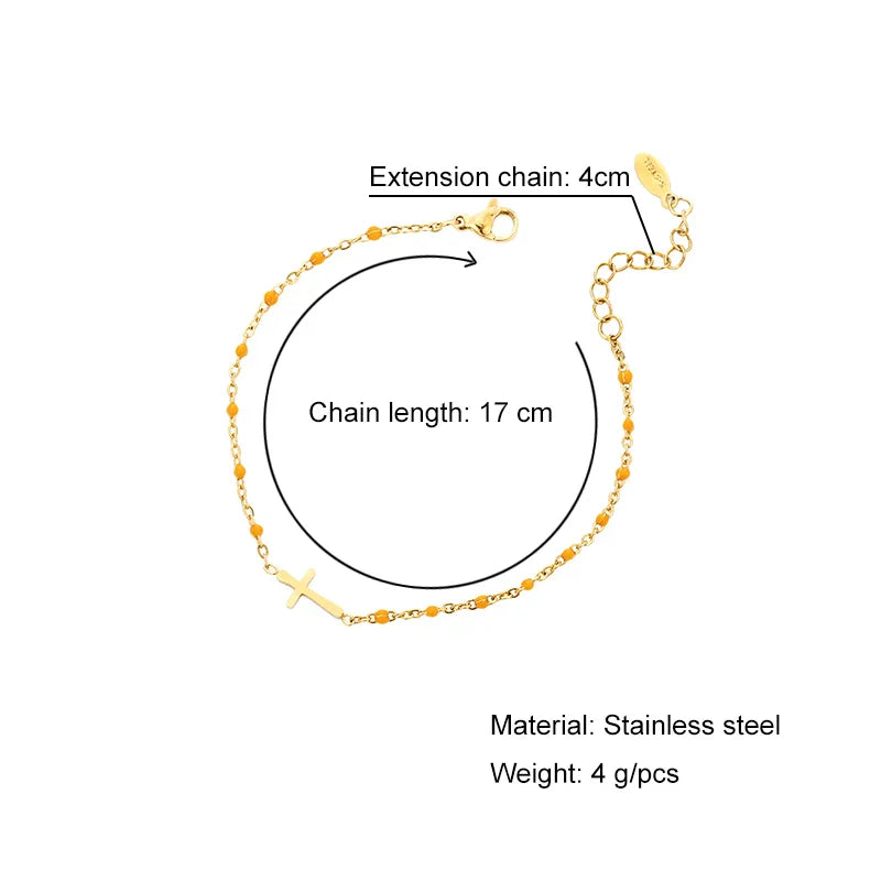 Hemelse Kruis Armband - Duurzaam Roestvrijstaal met Luxe Gouden Charme!