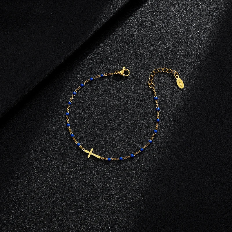 Hemelse Kruis Armband - Duurzaam Roestvrijstaal met Luxe Gouden Charme!