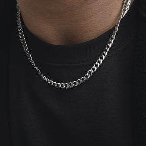 Bold Steel Chain Ketting – 50 cm Roestvrijstalen Statement Ketting met Luxe, Stoere Uitstraling