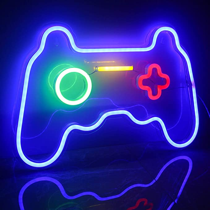 Neon Joystick Wandlamp – De Perfecte Verlichting voor de Gamerskamer met Dimmer en USB Aansluiting