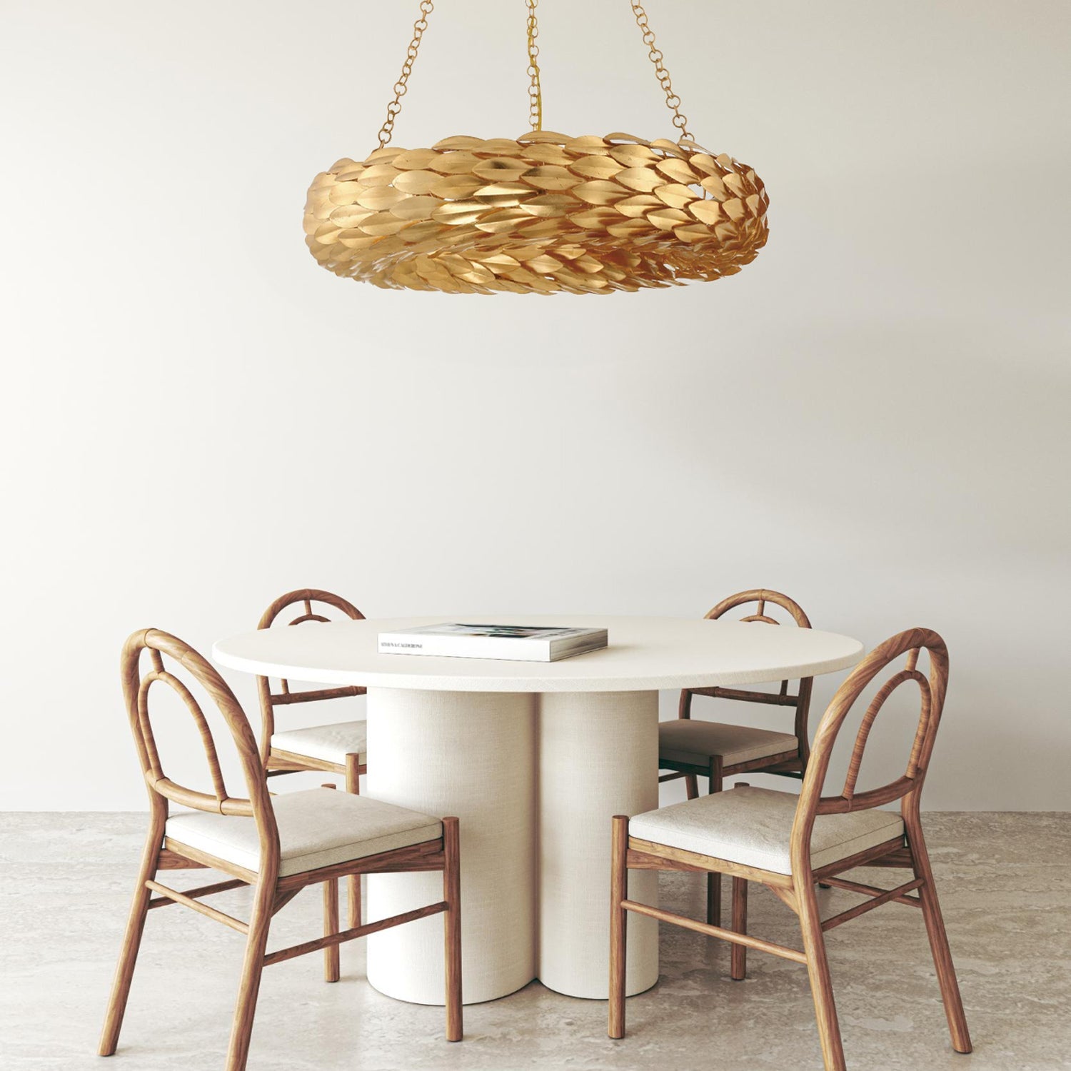 Stijlvolle Astral Ring Chandelier in Antique Gold – Klassieke Kroonluchter met Perfecte Lichtspreiding voor Woonkamer en Eetkamer