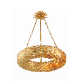 Stijlvolle Astral Ring Chandelier in Antique Gold – Klassieke Kroonluchter met Perfecte Lichtspreiding voor Woonkamer en Eetkamer