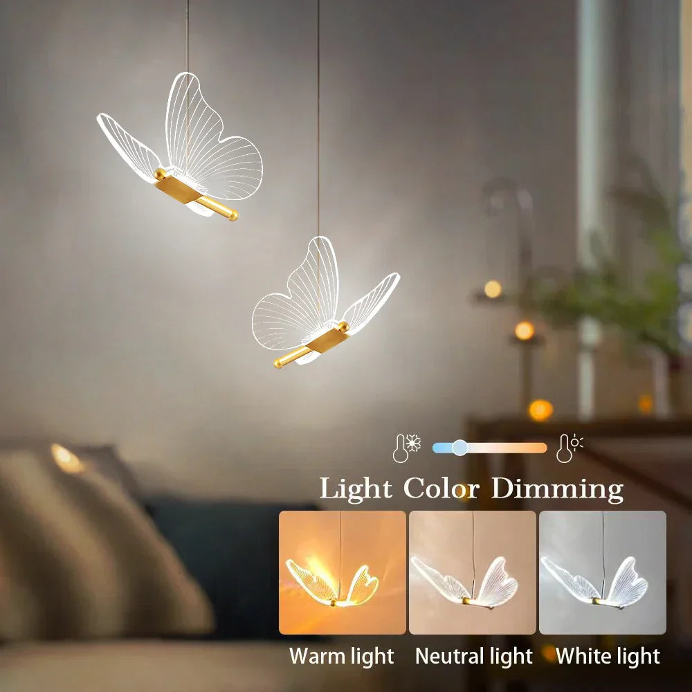 LumenFly - LED Vlinder Pendellamp voor Elegante en Sfeervolle Verlichting