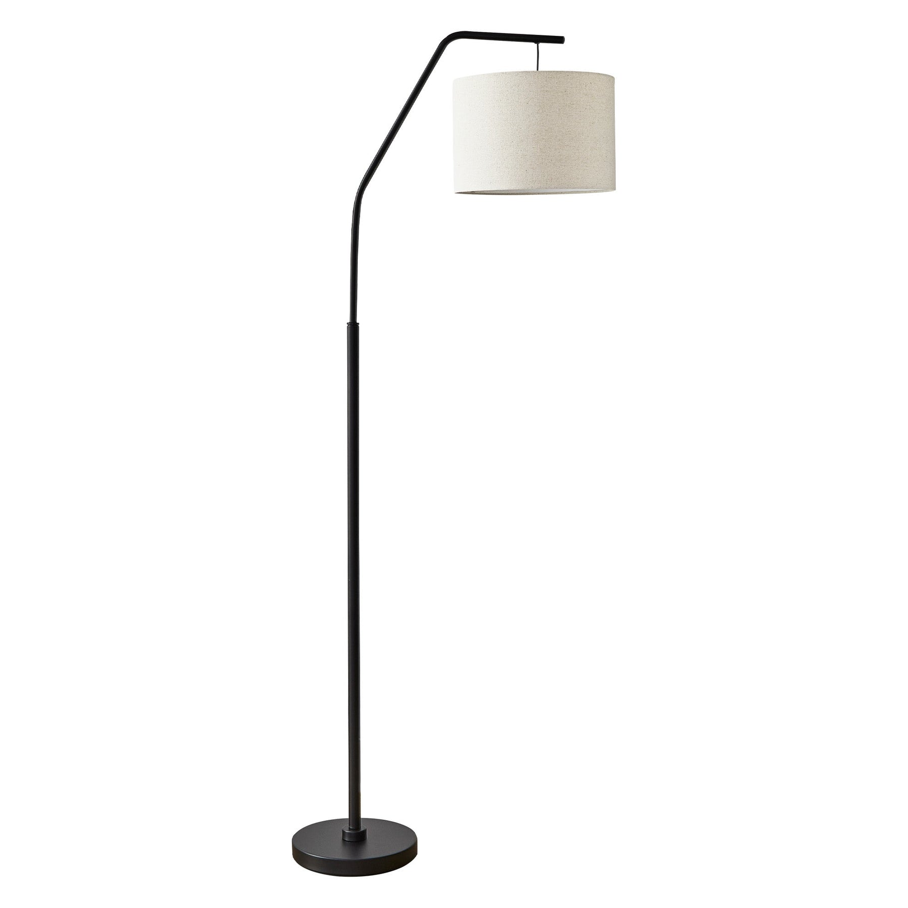 Vloerlamp - Stijlvolle 165 cm Hoogte in Goud/Zwart met Off-White Linnen Lampenkap