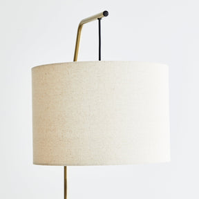 Vloerlamp - Stijlvolle 165 cm Hoogte in Goud/Zwart met Off-White Linnen Lampenkap