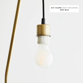 Vloerlamp - Stijlvolle 165 cm Hoogte in Goud/Zwart met Off-White Linnen Lampenkap