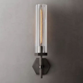 Wandlamp – Industriële Messing en Kristal Verlichting met Retro Charme