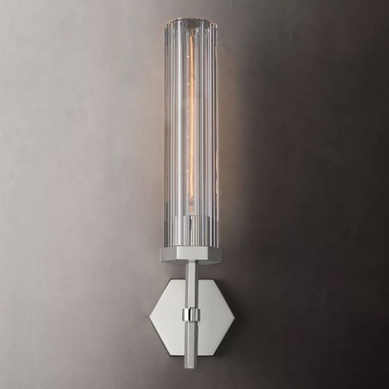 Wandlamp – Industriële Messing en Kristal Verlichting met Retro Charme