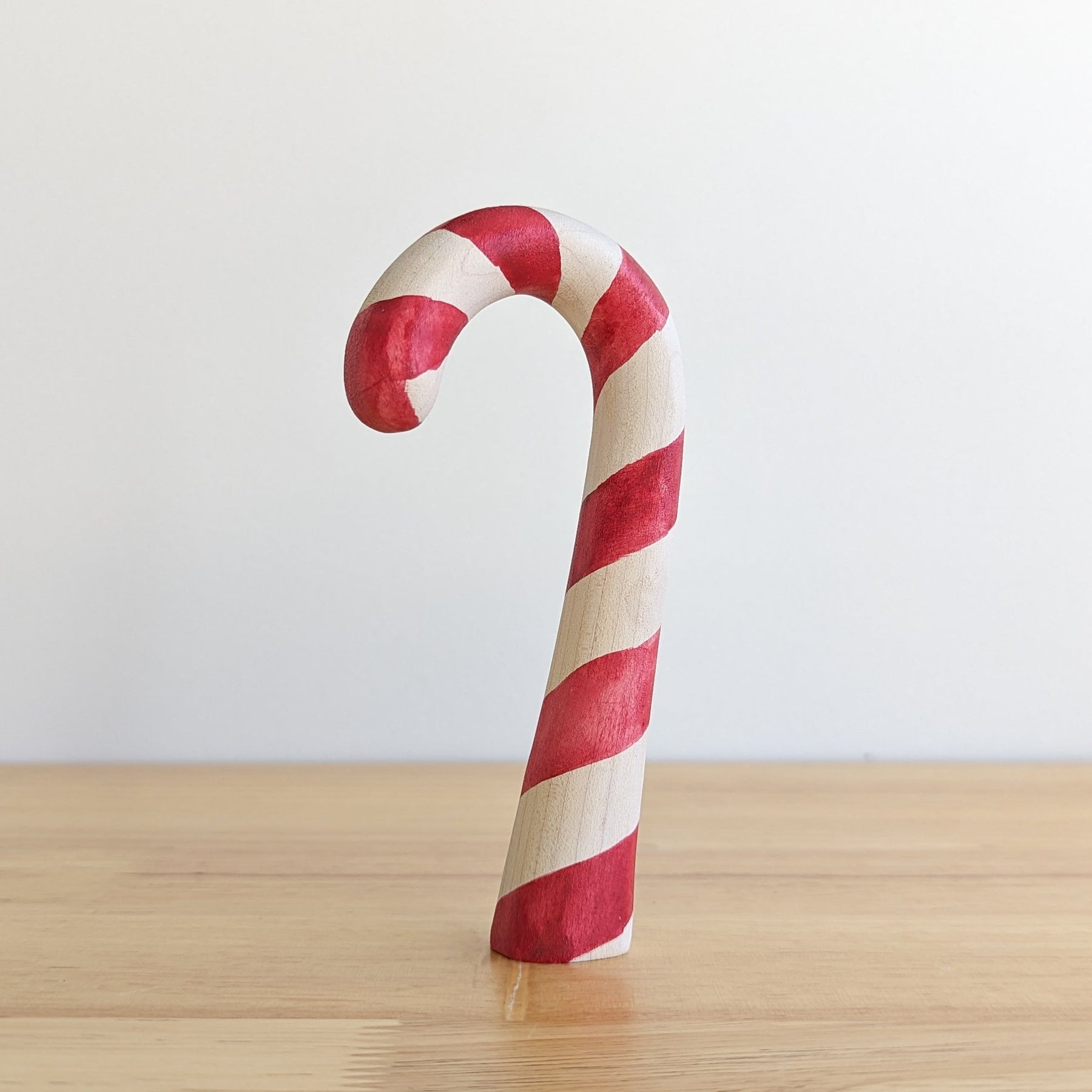 Handgemaakte Houten Candy Cane – Het Perfecte Kerstcadeau voor Fantasierijk Spel