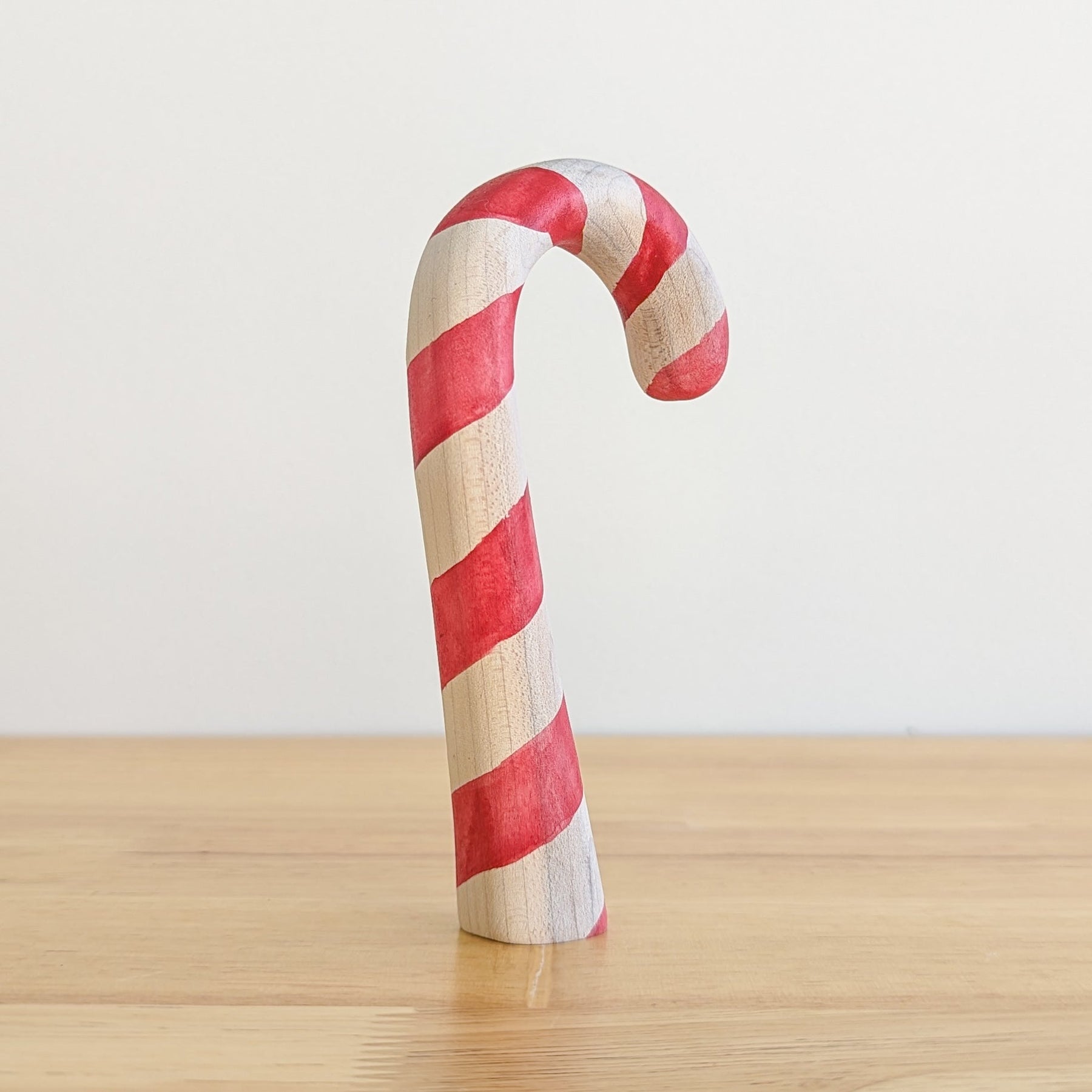 Handgemaakte Houten Candy Cane – Het Perfecte Kerstcadeau voor Fantasierijk Spel