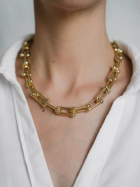 ClipLink Ketting – Trendy en Stijlvolle 14K Vergulde of Roestvrijstalen Ketting voor een Unieke Flair