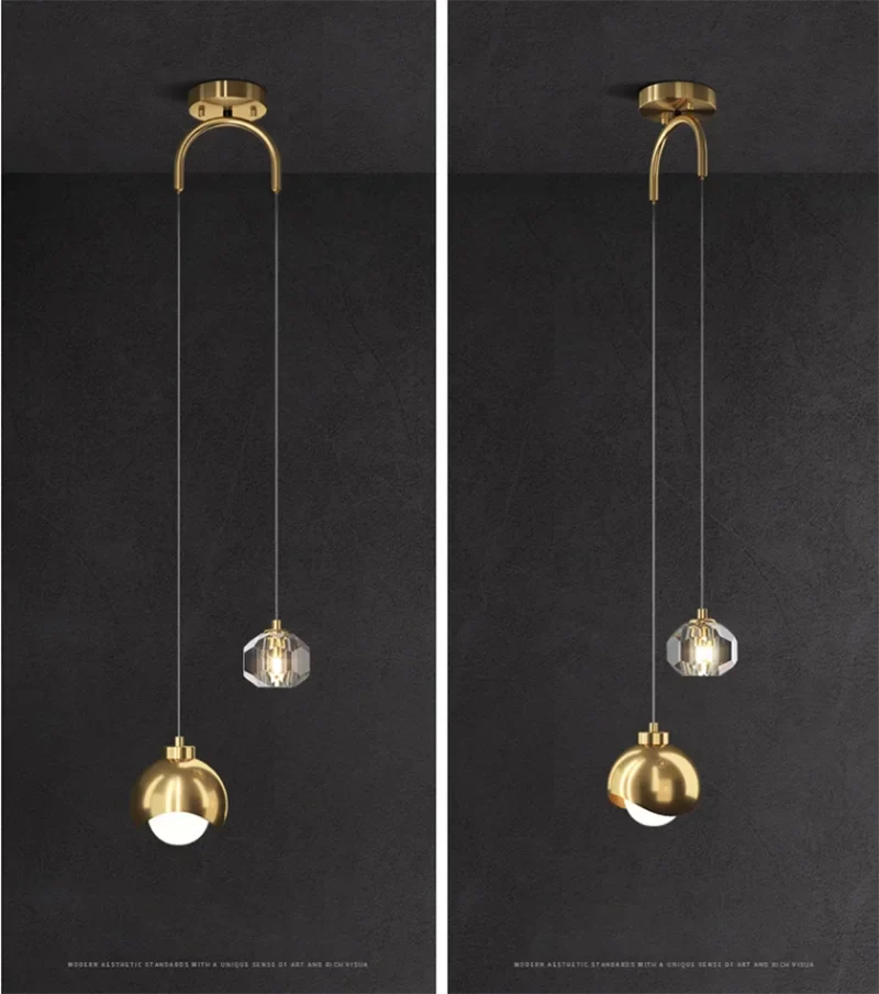 Stijlvolle Hanglamp in Goud en Zwart - Instelbare Hoogte tot 1,5 m met LED Verlichting (10W)