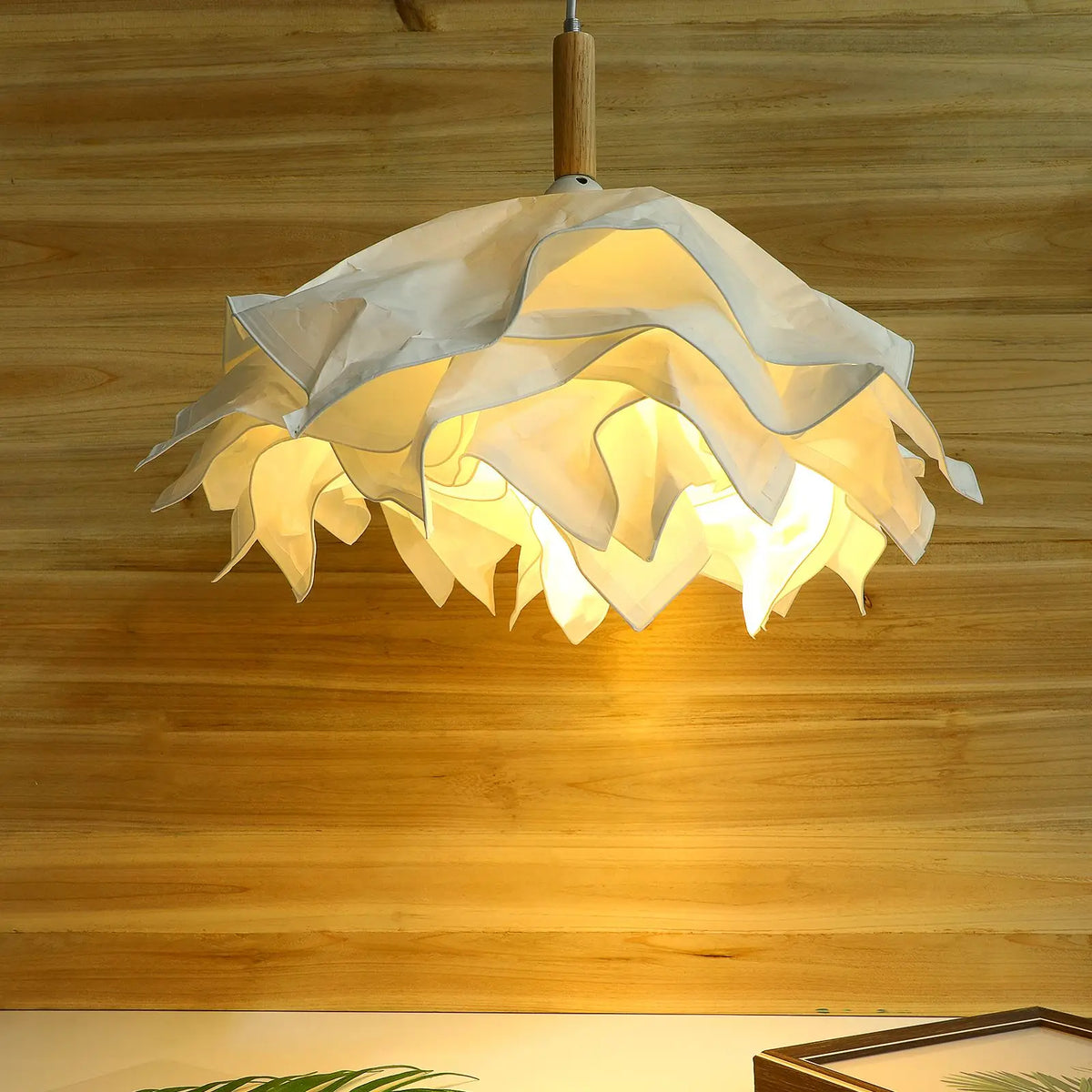 Moderne Witte Papieren Hanglamp: Stijlvolle Verlichting voor Elke Ruimte – Tot 60W!