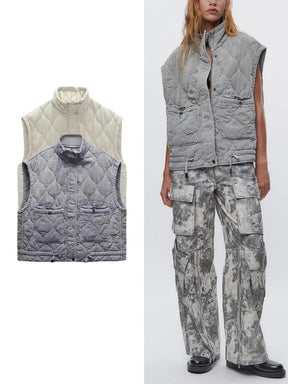 Dames Winter Gilet Retro