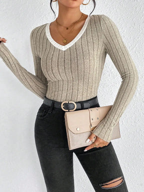 Comfortabele Sexy Top Met V-hals