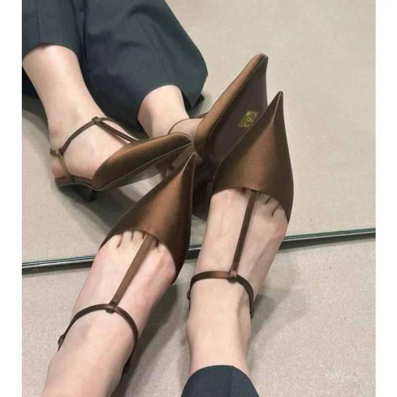 Satin Stijlvol Sandalen Hak