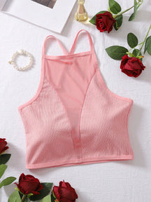 Mesh Kris-kruis Crop Top