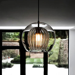 Moderne Hanglamp - Aluminium en Glas, E27 LED, 20 CM Breed met 2 M Aanpasbare Lengte