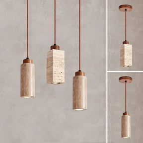 Elegante Marmeren Hanglamp - Luxe Beige Verlichting met E27 Fitting en 1,7 m Instelbare Lengte