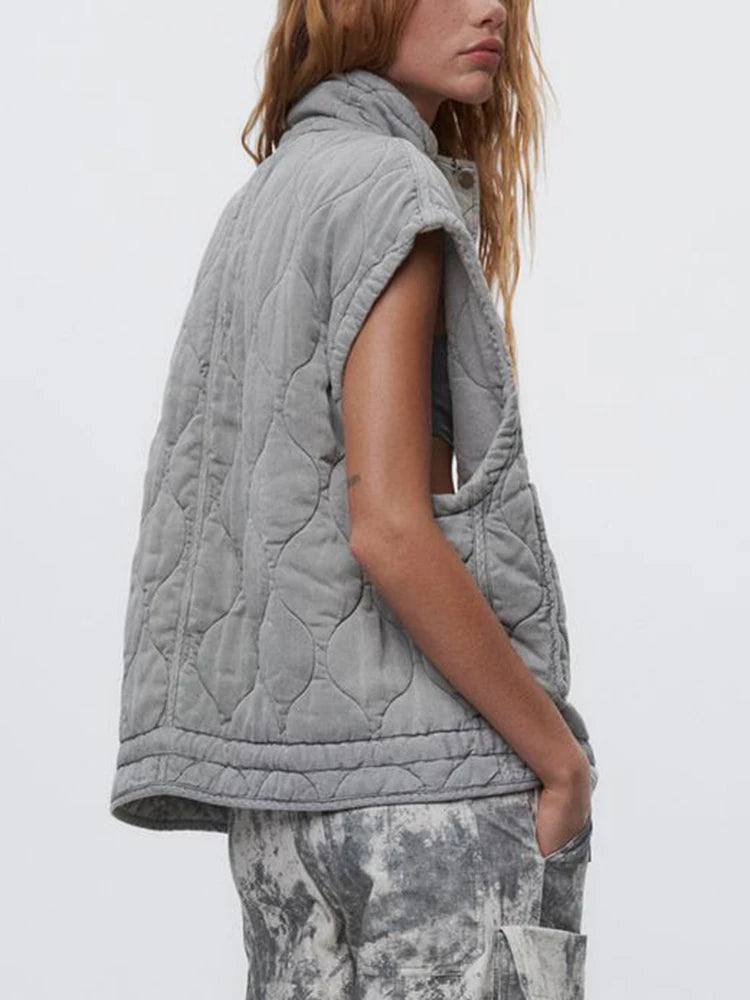 Dames Winter Gilet Retro
