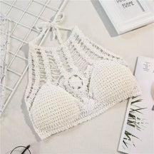 Hollow-Out Gehaakte Halter Top
