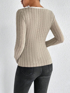 Comfortabele Sexy Top Met V-hals
