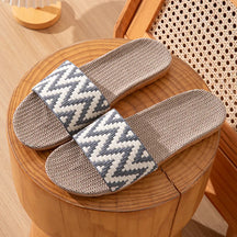 Linnen Comfortabele Pantoffels Zomer