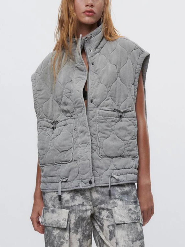 Dames Winter Gilet Retro