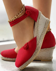 Gevlochten Espadrille Sandalen