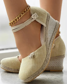 Gevlochten Espadrille Sandalen