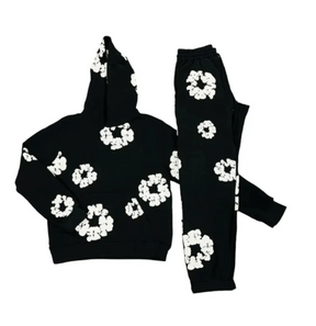 UrbanFlair Viraal Bloemen Trainingspak – Trendy Streetwear met Stijl en Comfort