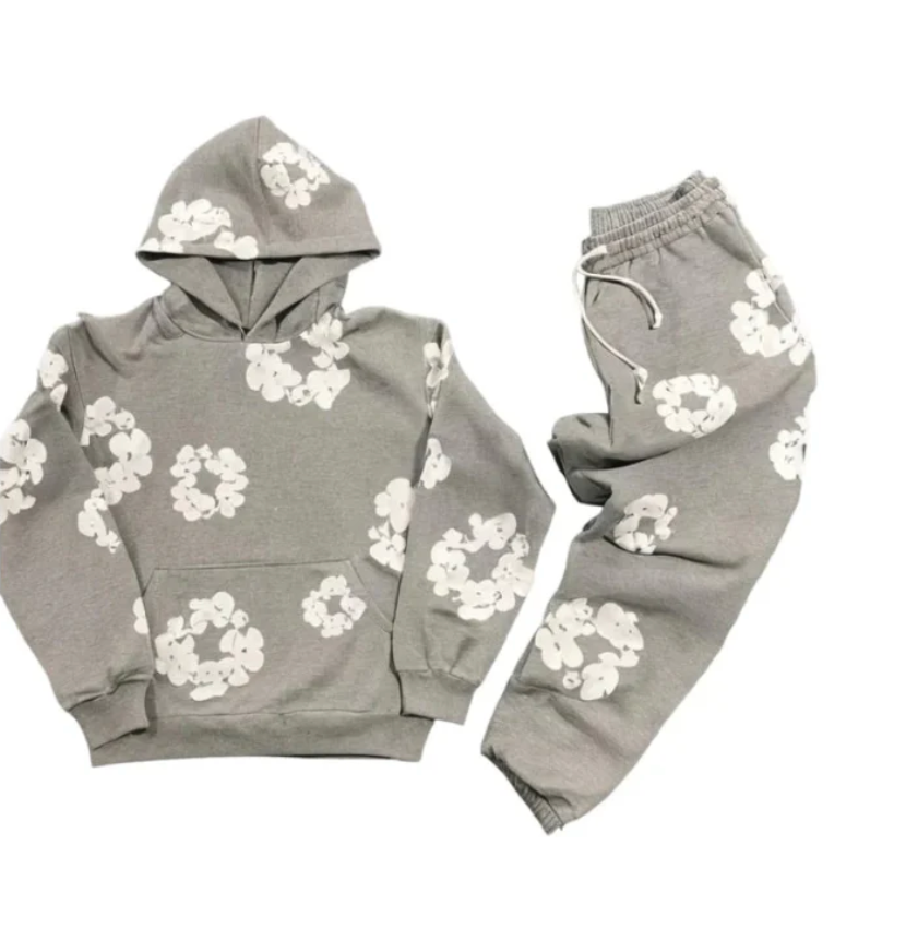 UrbanFlair Viraal Bloemen Trainingspak – Trendy Streetwear met Stijl en Comfort