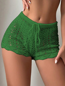 Hollow Gebreid Bikini Shorts