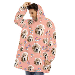 Gepersonaliseerde Hoodie Deken voor Dierenliefhebbers – Ultiem Comfort met een Foto van Je Huisdier