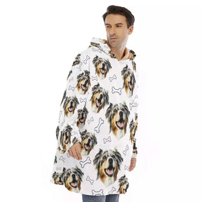 Gepersonaliseerde Hoodie Deken voor Dierenliefhebbers – Ultiem Comfort met een Foto van Je Huisdier