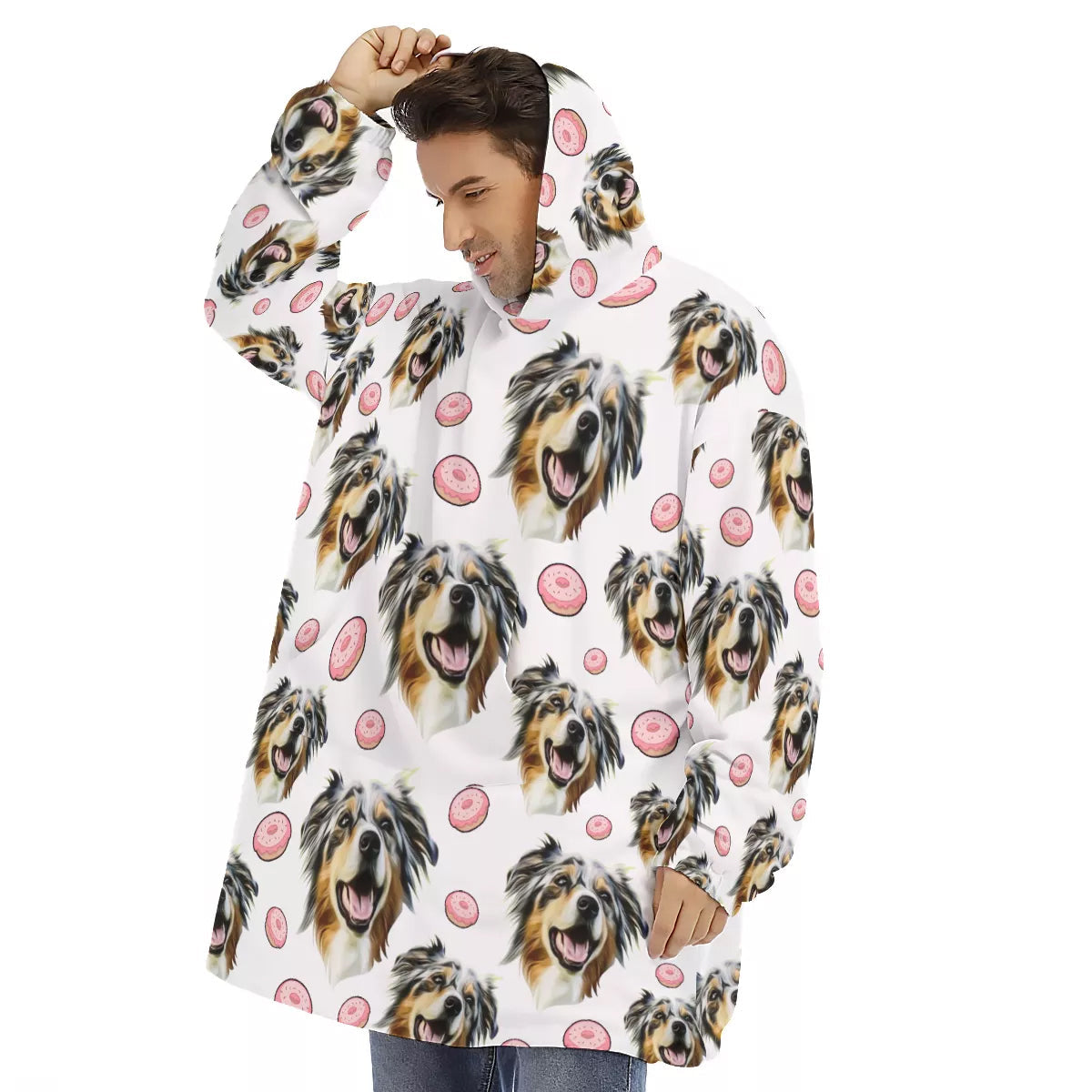 Gepersonaliseerde Hoodie Deken voor Dierenliefhebbers – Ultiem Comfort met een Foto van Je Huisdier