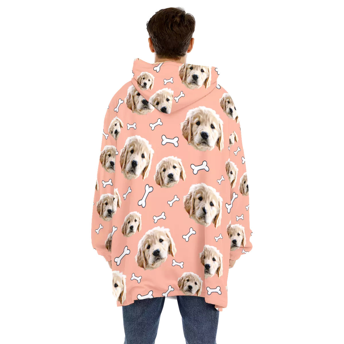 Gepersonaliseerde Hoodie Deken voor Dierenliefhebbers – Ultiem Comfort met een Foto van Je Huisdier