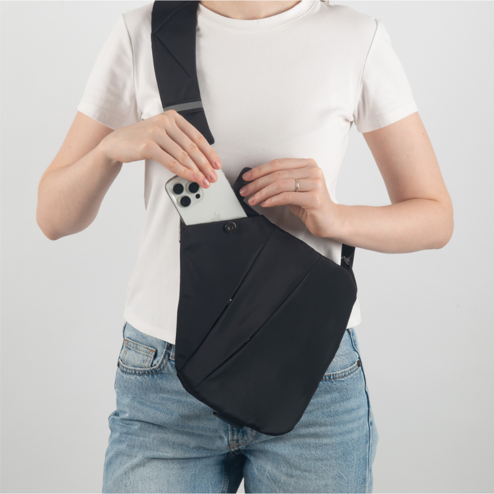 Anti-diefstal Crossbody Tas met RFID-bescherming, Verborgen Vakken en Snijbestendige Band - Ideaal voor Veilig Reizen