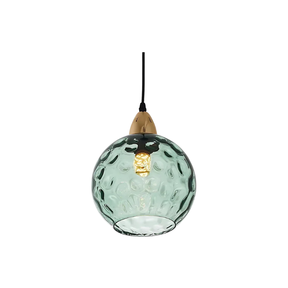 Moderne Plafondlamp met Watergolfeffect - Stijlvol Design (20 cm, Metaal & Glas, Verstelbare Hoogte)