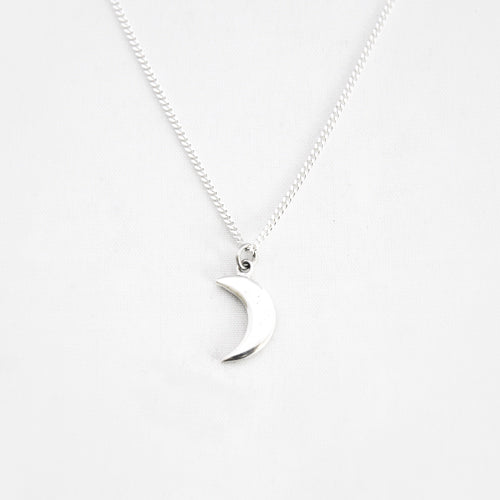 Handgemaakte Sterling 925 Zilveren Ketting met Halve Maan Bedel – Personaliseer Stijl en Lengte