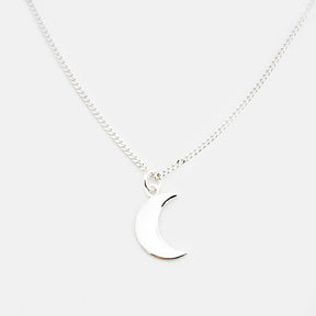 Handgemaakte Sterling 925 Zilveren Ketting met Halve Maan Bedel – Personaliseer Stijl en Lengte