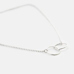 Handgemaakte Sterling 925 Zilveren Ketting met Twee Elegante Cirkels – Kies Jouw Stijl en Lengte