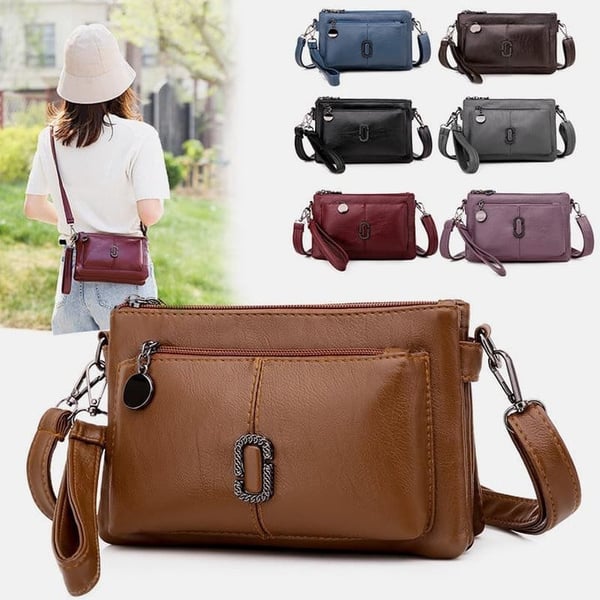 Essenza | Luxe Crossbody Tas: Rood, Zwart, Roze, Blauw, Bruin, Grijs