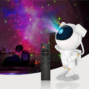 Astronaut Galaxylamp met Sterren- en Nevelprojector - 8 Kleuren, Dimbare Verlichting, 45/90 Min. Timer (Inclusief Afstandsbediening & USB)