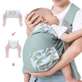 Verstelbare Baby Sling Wrap Carrier – Comfortabele, Ademende Draagdoek en Borstvoedingshoes voor Baby’s (2-30 Maanden)